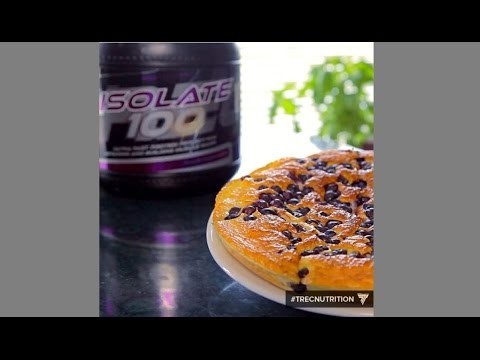 Bolo com Proteína Whey de Baunilha com Mirtilos