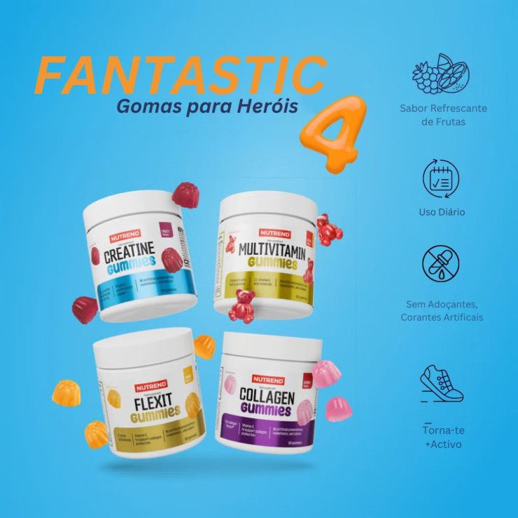 Novas Gomas Nutrend: Fantastic 4 para o Herói do Dia-a-Dia